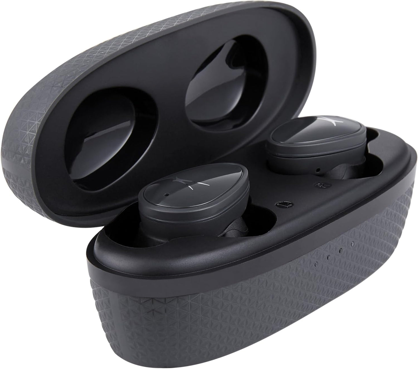 Nanobuds True Wireless Earbuds with Charging Case, IPX4 Waterproof, Dual Mic, 30 Hours Playtime – Sports in Ear Earphones for Iphone & Android (Charcoal Grey)