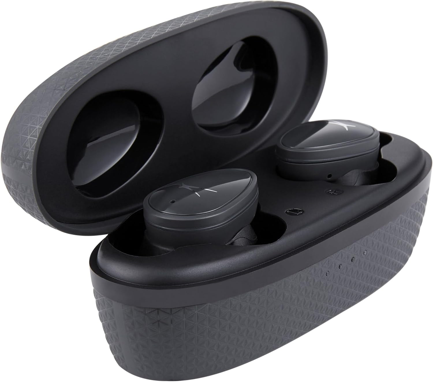 Nanobuds True Wireless Earbuds with Charging Case, IPX4 Waterproof, Dual Mic, 30 Hours Playtime – Sports in Ear Earphones for Iphone & Android (Charcoal Grey)