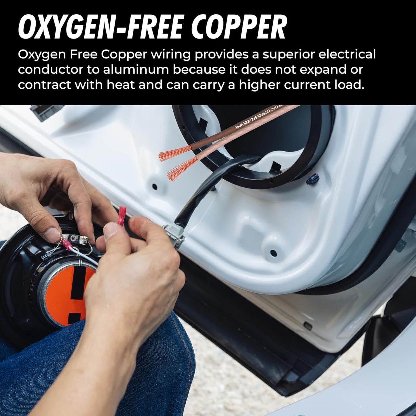 12 Gauge Speaker Wire 100Ft - Deoxidized Copper OFC Speaker Wires 12 Gauge - Flexible Wire Cable with Polarity Marking - Soft Touch 12 AWG Wire for Audio, Amp and Home Theater Use - Brown