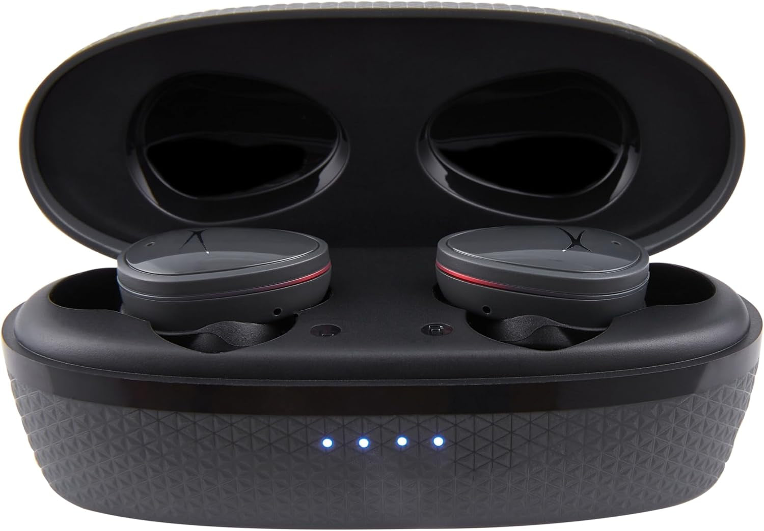 Nanobuds True Wireless Earbuds with Charging Case, IPX4 Waterproof, Dual Mic, 30 Hours Playtime – Sports in Ear Earphones for Iphone & Android (Charcoal Grey)