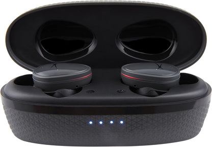 Nanobuds True Wireless Earbuds with Charging Case, IPX4 Waterproof, Dual Mic, 30 Hours Playtime – Sports in Ear Earphones for Iphone & Android (Charcoal Grey)